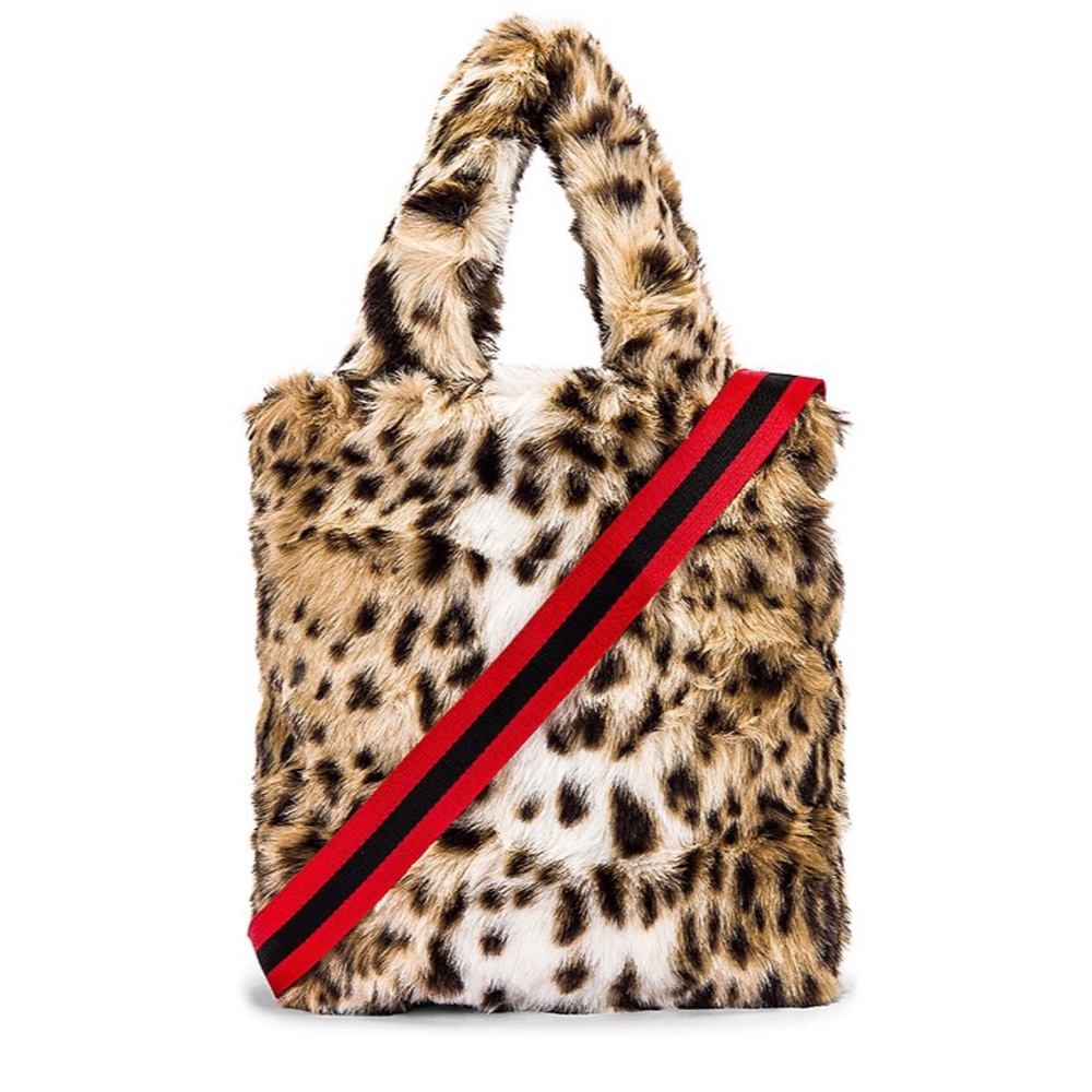 Pam & Gela Leopard Faux Fur Bag